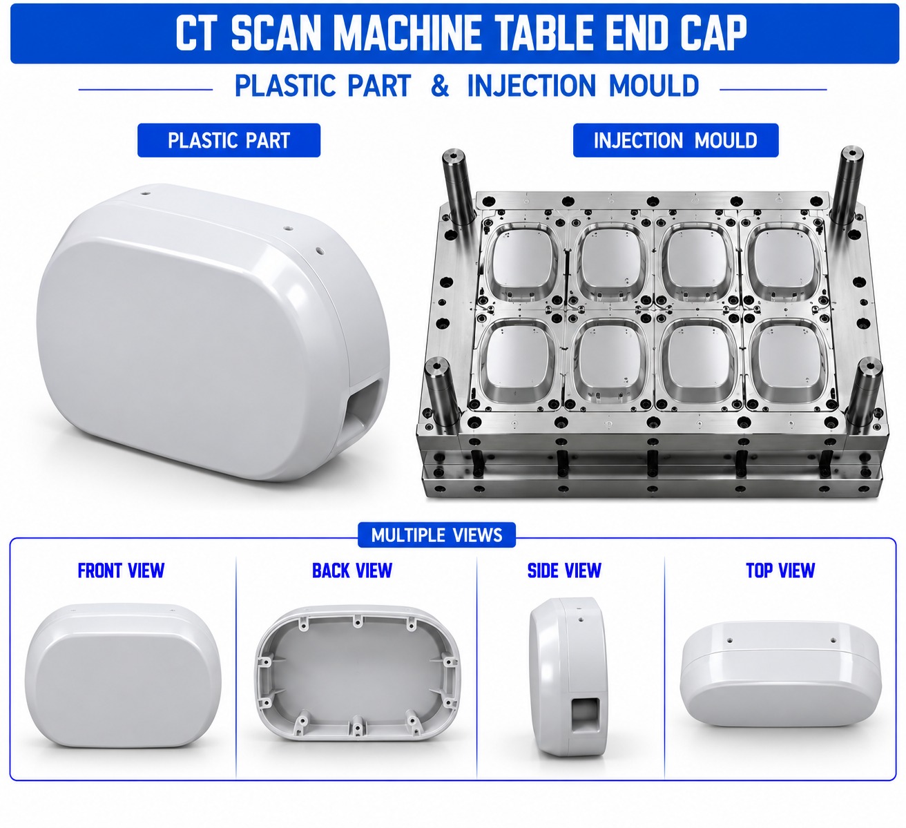 CT Scan Machine Plastic Table End Cap Mould and Moulding Service